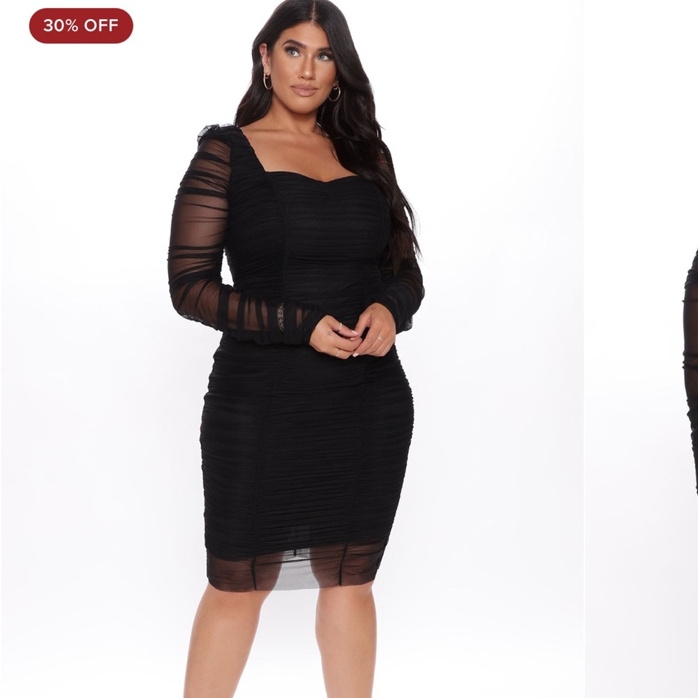 Fashionova Ruched Dress in Beige.
